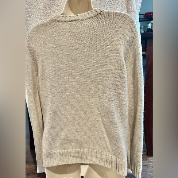 St. John’s Bay Women Beige with Fun Multicolor Polka Dots Sweater Size M - Picture 3 of 5